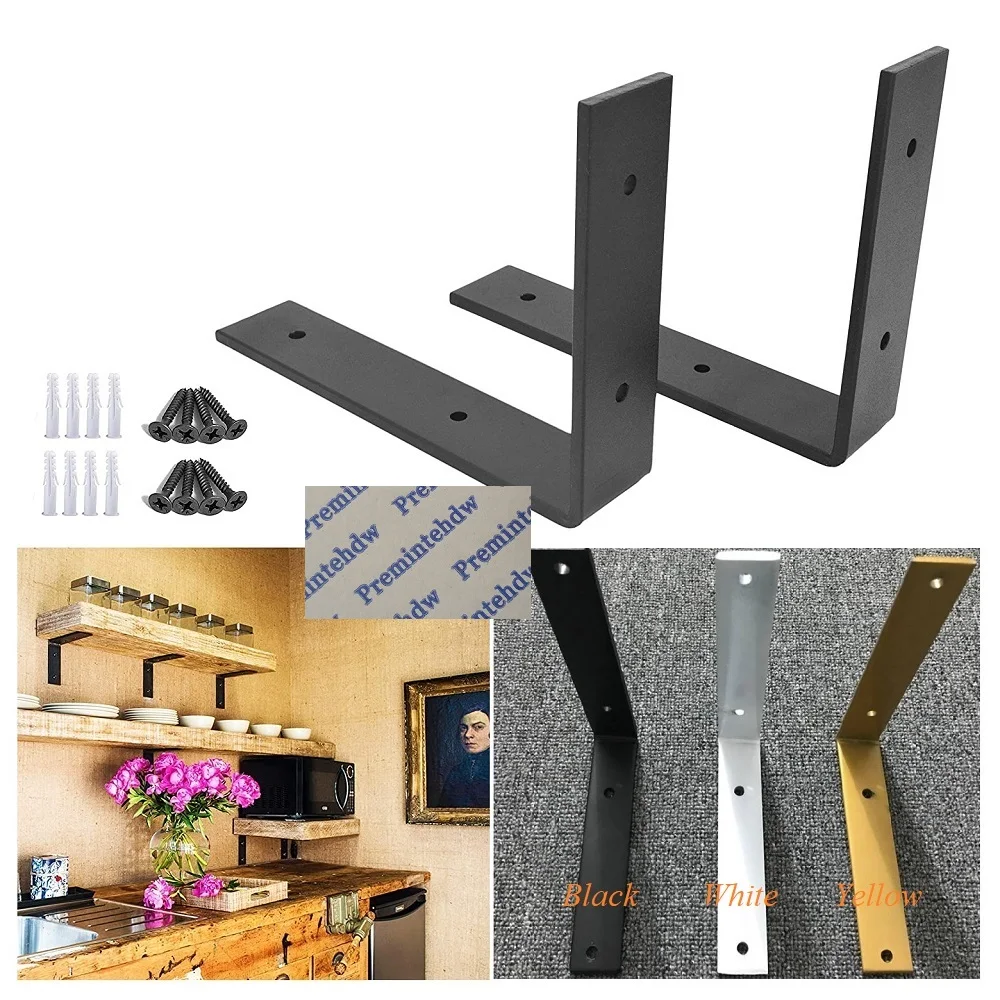 2 шт./лот настенный Деревенский Поплавок деревянная полка кронштейн с винтом