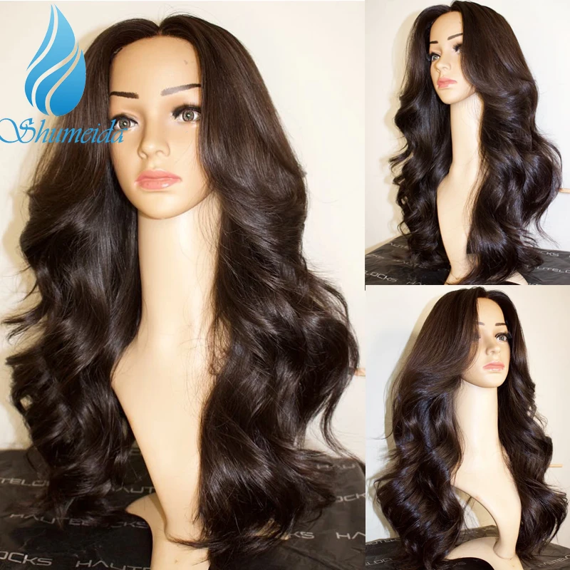 Накладные человеческие волосы SMD 13*6 парик из натуральных бразильских волос Реми