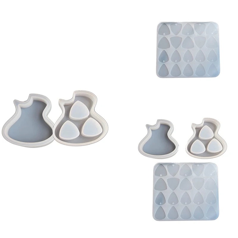 

Guitar Picks & Boxes Resin Mold Silicone Plectrums Mold for DIY Guitar Bass Picks Thumb Finger Picks