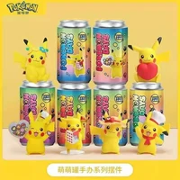 pokemon pikachu zip top can type 6 kinds cute action figure model ornament toys
