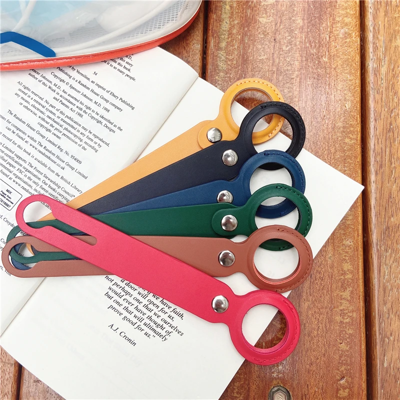 

Luxury Leather Case For Apple Airtag Protective cover For Apple Locator Tracker Anti-lost Device Keychain Protect Air tag Sleeve