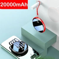 mini power bank 20000mah built in cable portable fast charging powerbank for iphone 13 12 pro samsung s21 xiaomi mi 11 poverbank