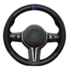 Чехол рулевого колеса автомобиля углеродное волокно кожа черная кожа для BMW F87 M2 F80 M3 F82 M4 M5 F12 F13 M6 F85 X5 M F86 X6 M F33 F30