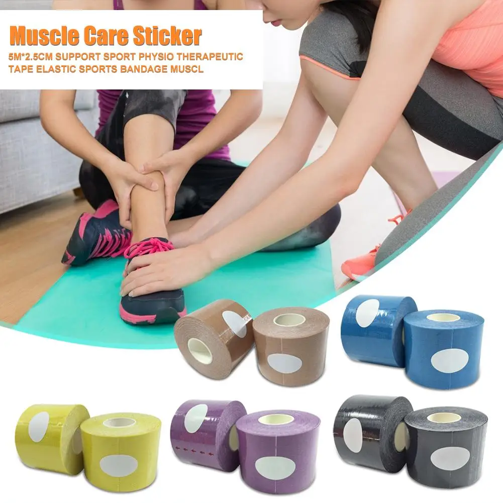 5M Athletic Tape Kinesiology Sports Elastic Roll Adhesive Muscle Waterproof Breathable Bandage Pain Care Knee Elbow | Спорт и