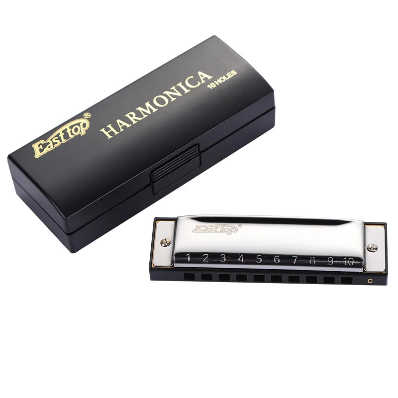 

2021 New 10 hole blues harmonica C tone adult beginner pocket instrument