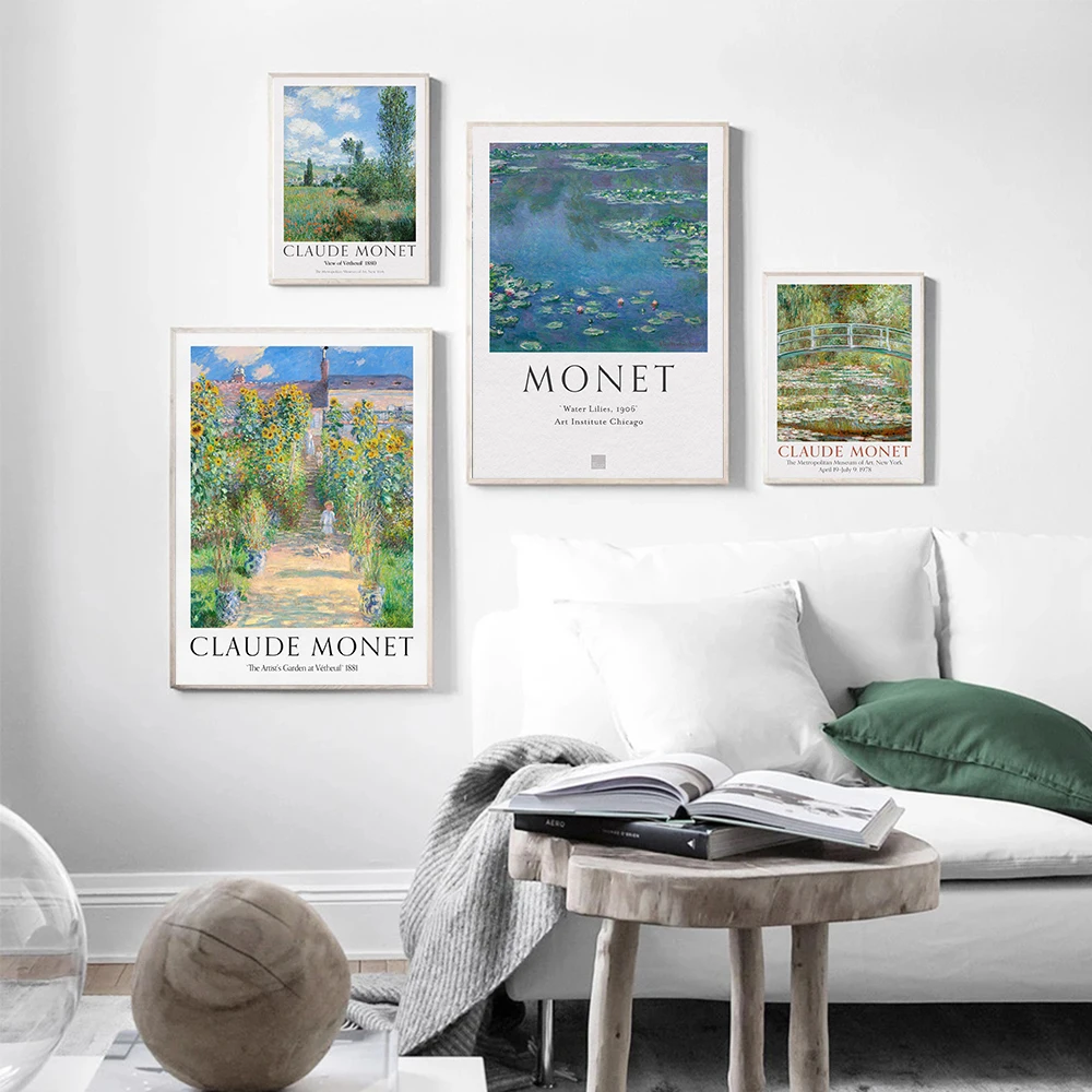Monet выставка Клода Моне сад пейзаж музей абстрактные винтажные постеры и принты