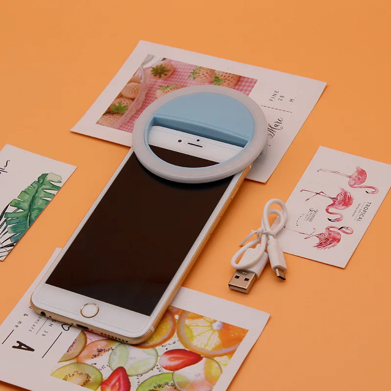 portable selfie circle photography light mobile phone clip light lamp bulbs dry battery for photo camera well smartphone beauty free global shipping