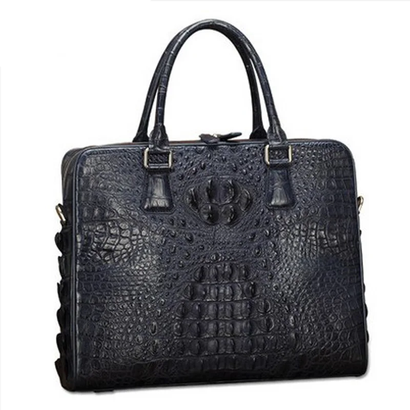 

lukani new siam crocodile Man handbag single shoulder bag large capacity men briefcase male crocodile handbag crocodile bag