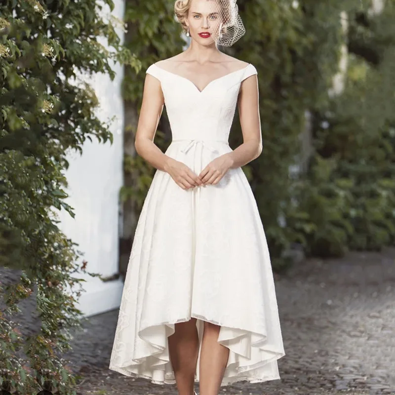 MoonlightShadow Graceful Wedding Dresses A-Line Sweetheart Off The Shoulder Satin Lace Appliques Bridal Gown Vestito Da Sposa