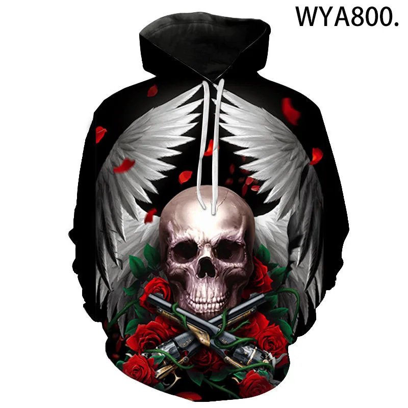 

Толстовка с 3D-принтом черепа для мужчин и женщин, Модный пуловер, крутая верхняя одежда для мальчиков и девочек, весна-осень