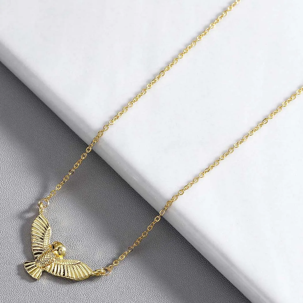 QIMING Eagle Bird Hawk Owl мужское ожерелье Винтажные Ювелирные аксессуары в стиле панк статусные модные ювелирные изделия животное Женское Ожерелье