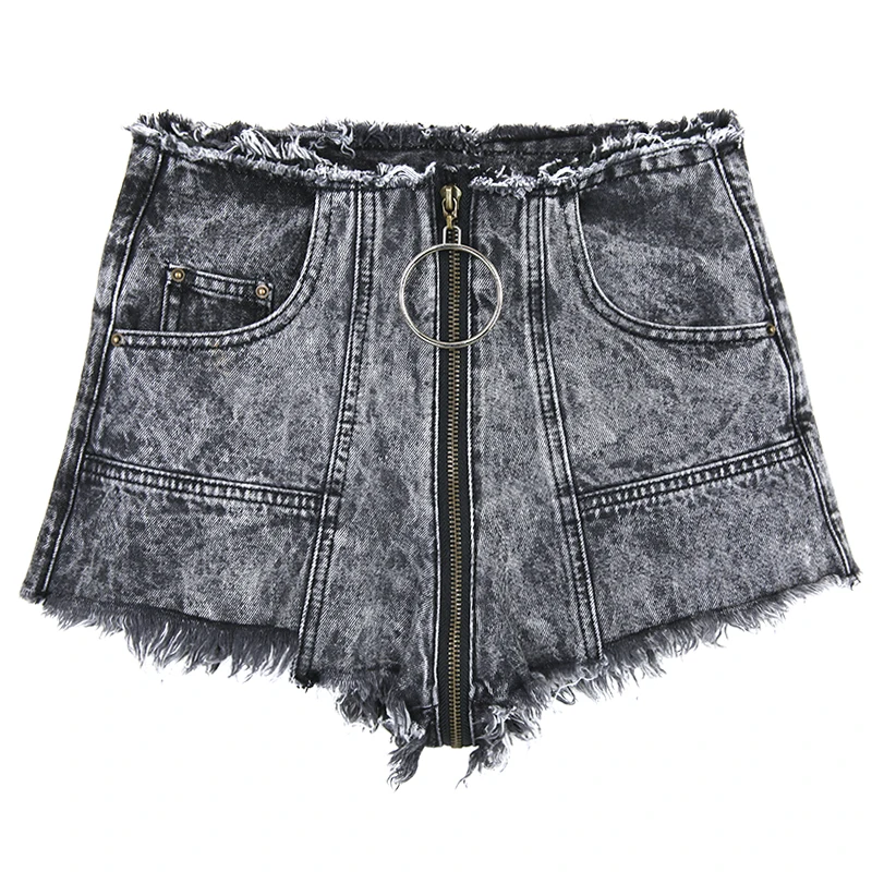

2021 Summer Women Denim Shorts Zipper Short Pants With Pockets High Waist Jean Shorts Casual Women Short Jeans