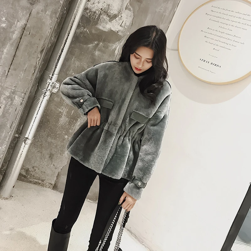 Женское пальто из натурального меха 100% шерсть женская одежда 2020 парка зимнее