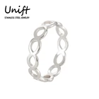 Unift романтическое кольцо вечной любви для мужчин и женщин из нержавеющей стали Кольца Бесконечность, элегантный ювелирный очаровательные модные вечерние обручальное кольцо