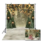 Фон для фотосъемки Рождественская елка винтажный светлый зимний боке Блестящий Фон для фотостудии Сияющий снежинка фон