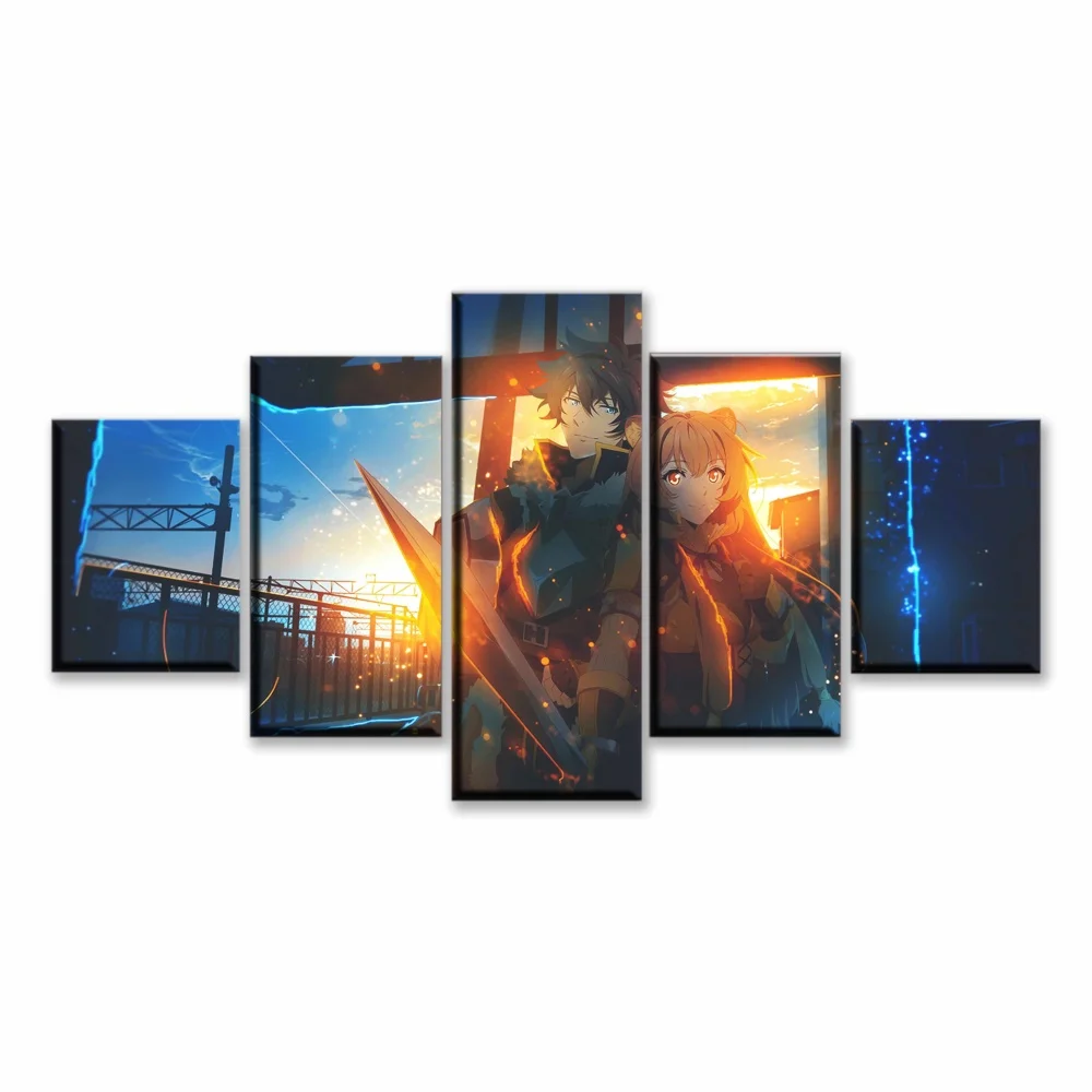 

Canvas Painting 5 Panel The Rising of the Shield Hero trailer Anime Home Decor Living Room Wall Decor Picture Artworks Poster