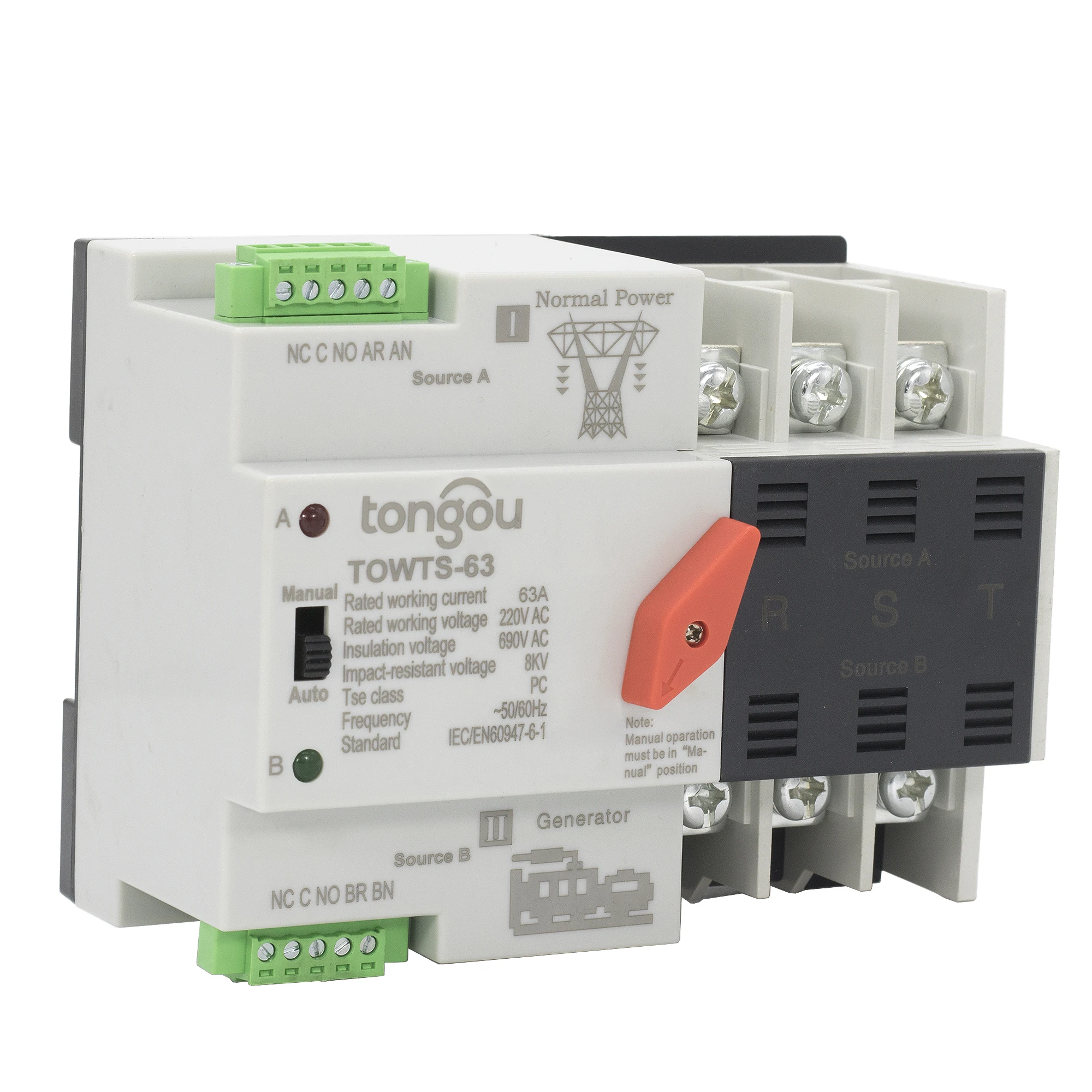 2P 3P 4P Din Rail ATS Dual Power Automatic Transfer Switch Electrical Selector Switches Uninterrupted 63A 100A Mini | Обустройство