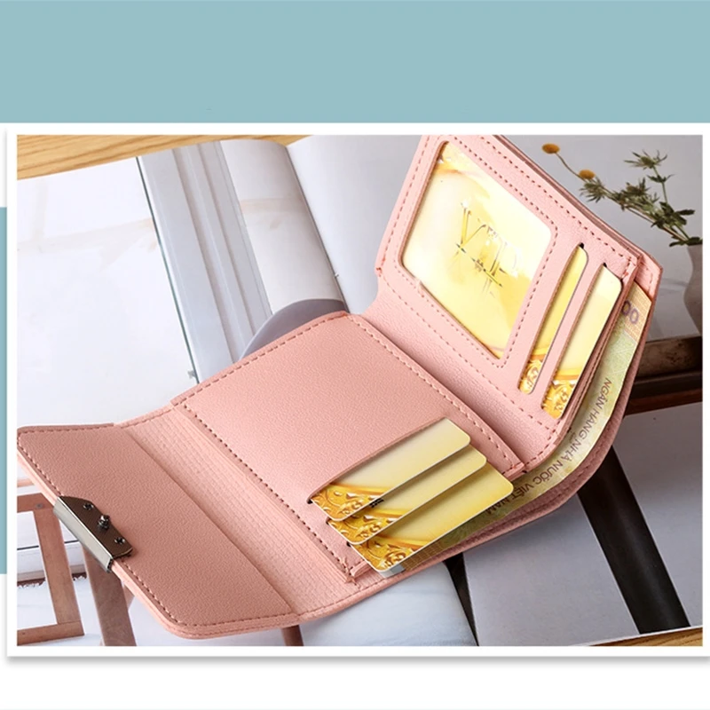 

Cute Cat Wallets For Womena Leather Short Wallet Student Coin Mini Purse Card Holder Ladies Clutch Bag Cat Small Female Purse