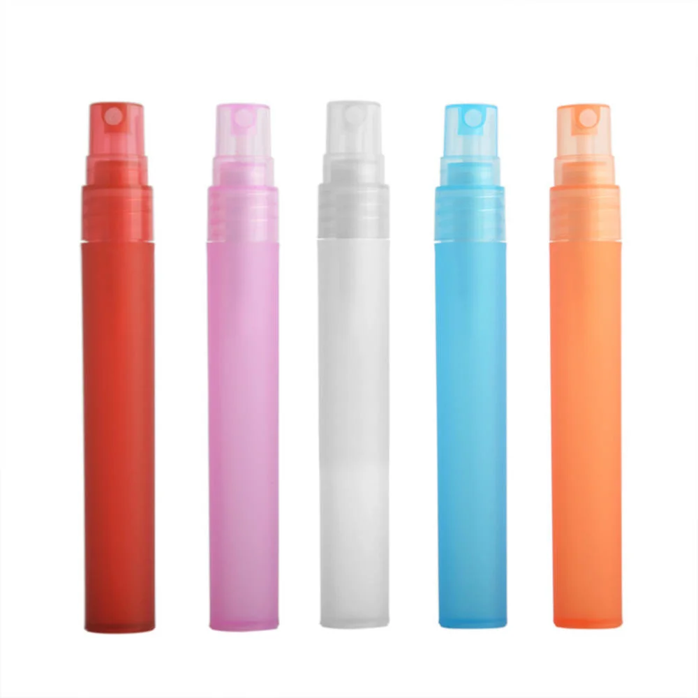 

5Pcs 10ml Plastic Spray Bottle Perfume Atomizer Tube Mini Travel Refillable Bottle Empty Liquid Pen Portable Cosmetic Container