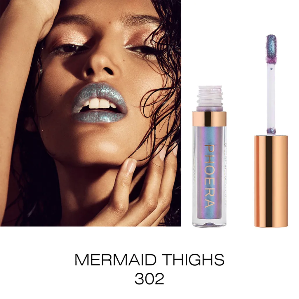 Радужный матовый Блестящий жидкий Блеск PHOERA Матовый Металлический для губ| |