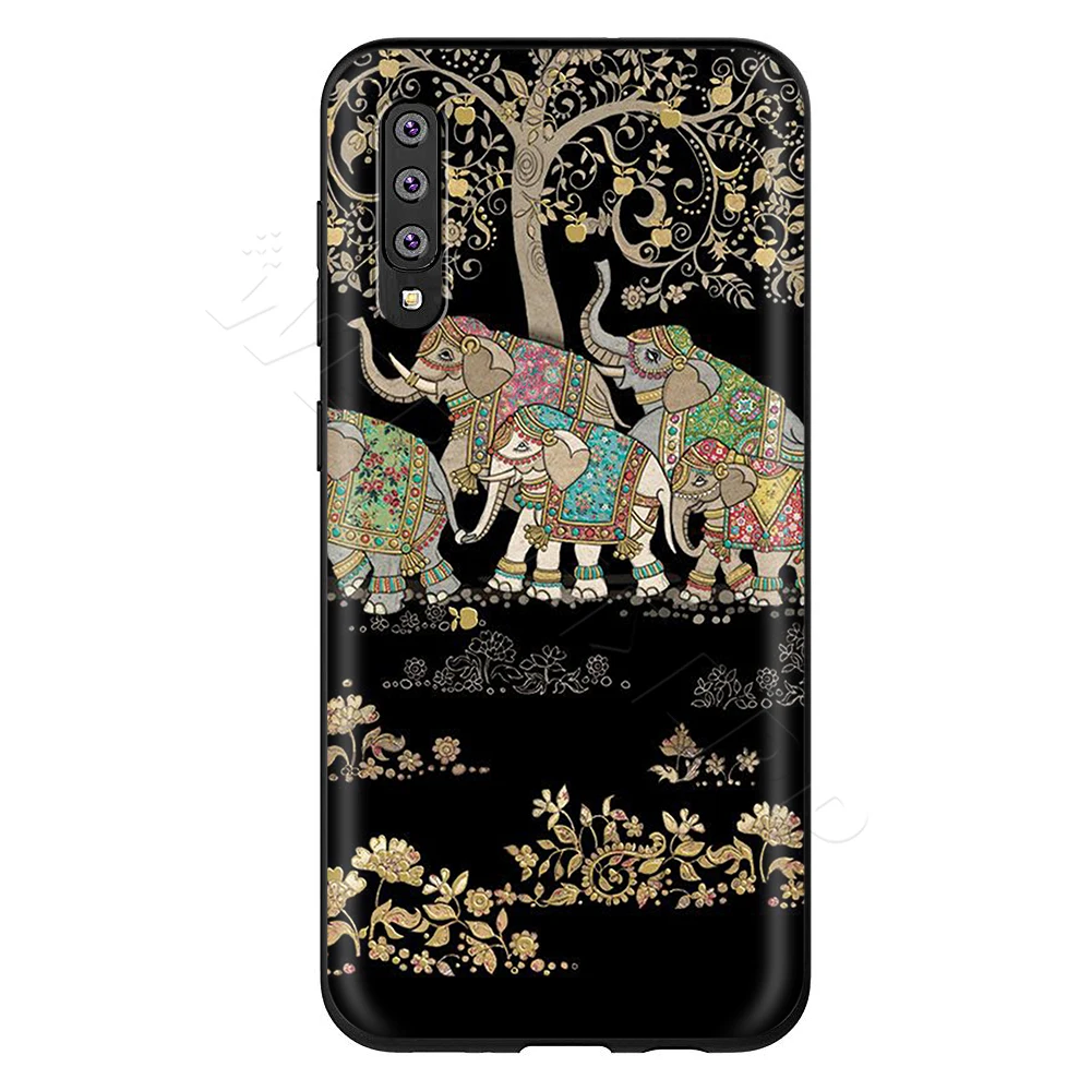 Webbedepp индийских животных Тотем слона чехол для samsung Galaxy S7 S8 S9 S10 Edge Plus Note 10 8 9 A10 A20 A30 A40 A50 A60 A70 - Цвет: 3