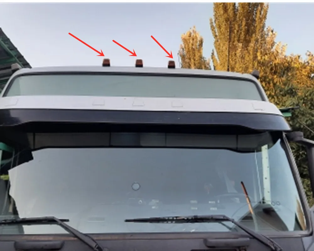 1пара светодиодных белых фонарей 24в сверху грузовика для Volvo Heavy FH FM roof OEM 1623726 DAF Dome lights on.