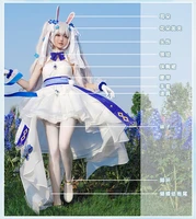 Game Azur Lane USS Laffey Wedding Dress Women Fancy Outfits White Formal Dress Halloween Carnival Cosplay Costume