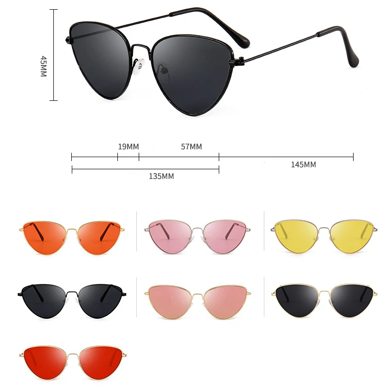 

2020 Female Ladies Cateyes Sunglass Cat Eye Sunglasses Sexy Small Vintage Women Vintage Red Black Sun Glasses Retro Glassesdesol