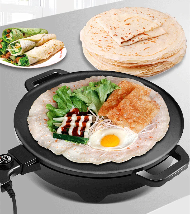 220V Electric Thick Pancake Pan Non-stick Pancake Crepe Bakig Pan Pot Barbecue Grill Electric Frying Pan EU/AU/UK/US