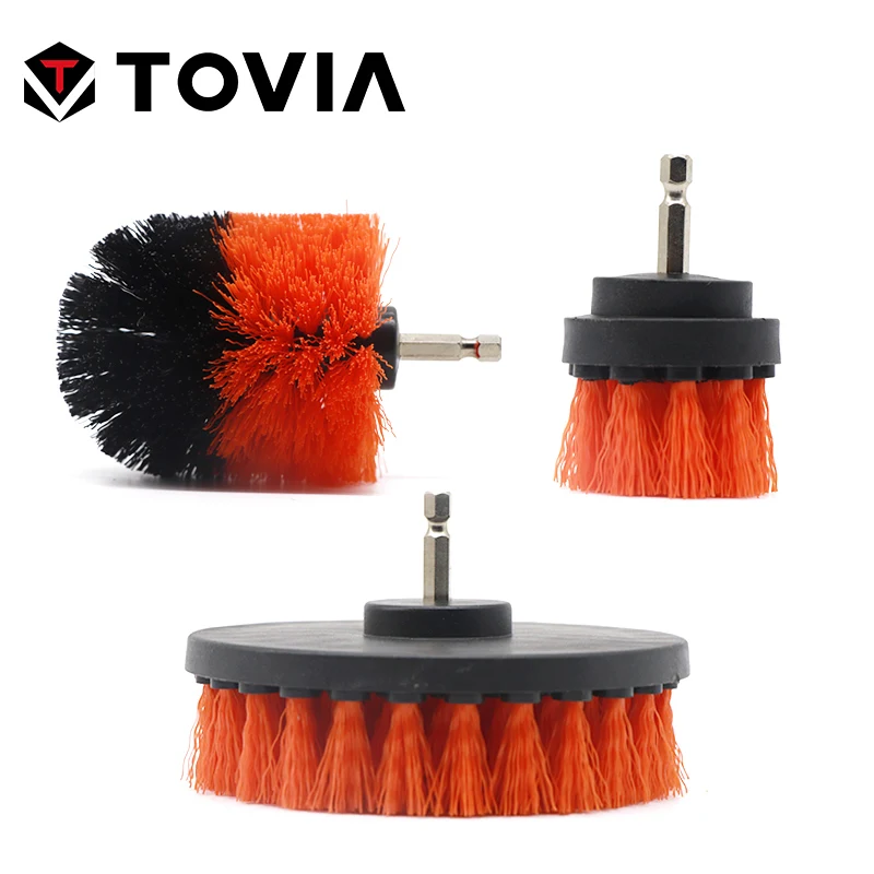 TOVIA 3pcs Power Scrubber Brush Set For Bathroom Electric Drill Clean Scrub Attachment Kit 2/3.5/5 inch | Инструменты
