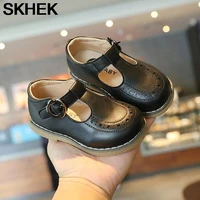 skhek pu leather girls shoes toddler baby girl flats flowers cut outs princess kids shoes children girls soft shoes