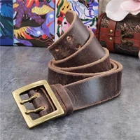 3 8cm double pin brass belt buckle retro cowboy jeans mens belt ceinture leather belt men long waist belt for men mbt0015
