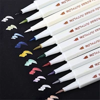 10 colours drawing painting marker pens metallic color pens for black paper art supplies marker pens stationery material escolar