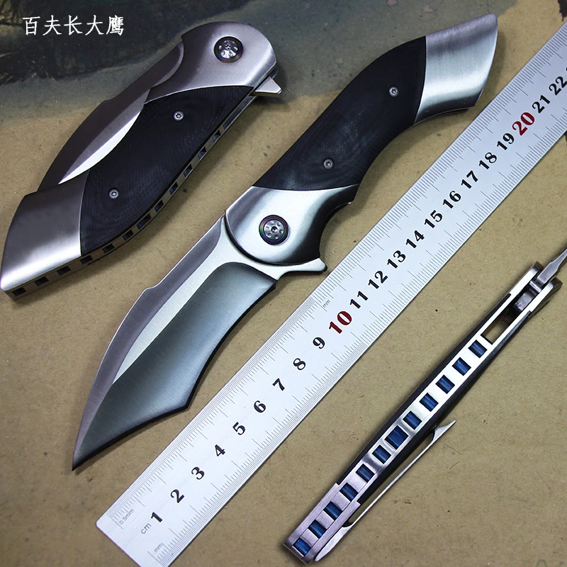 Фото Складной нож SHOOZIZ тактический карманный с рукояткой из G10 8CR13MOV для охоты и