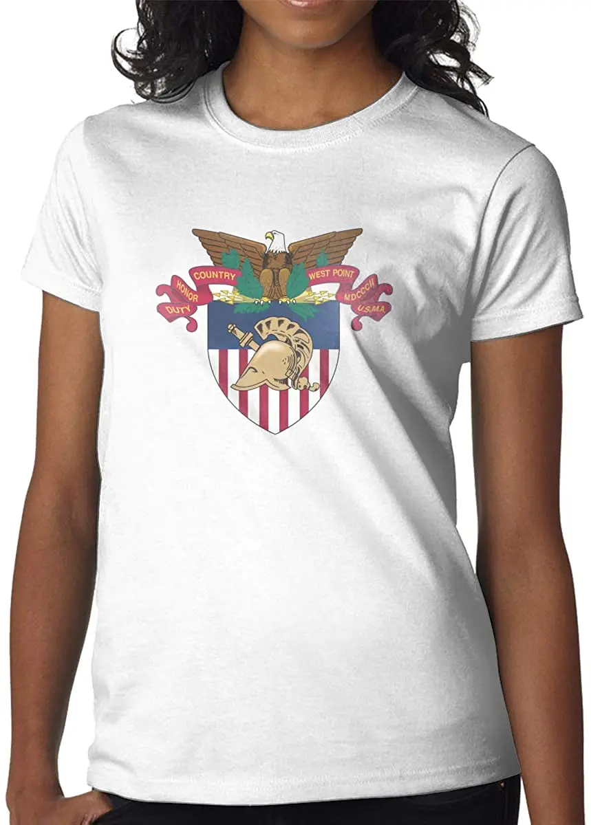 

West Point Military Academy Womens Short Sleeve T-Shirt Casual Shirts Crewneck New Tee Summer 2020 Pure Cotton Breathable Tshirt