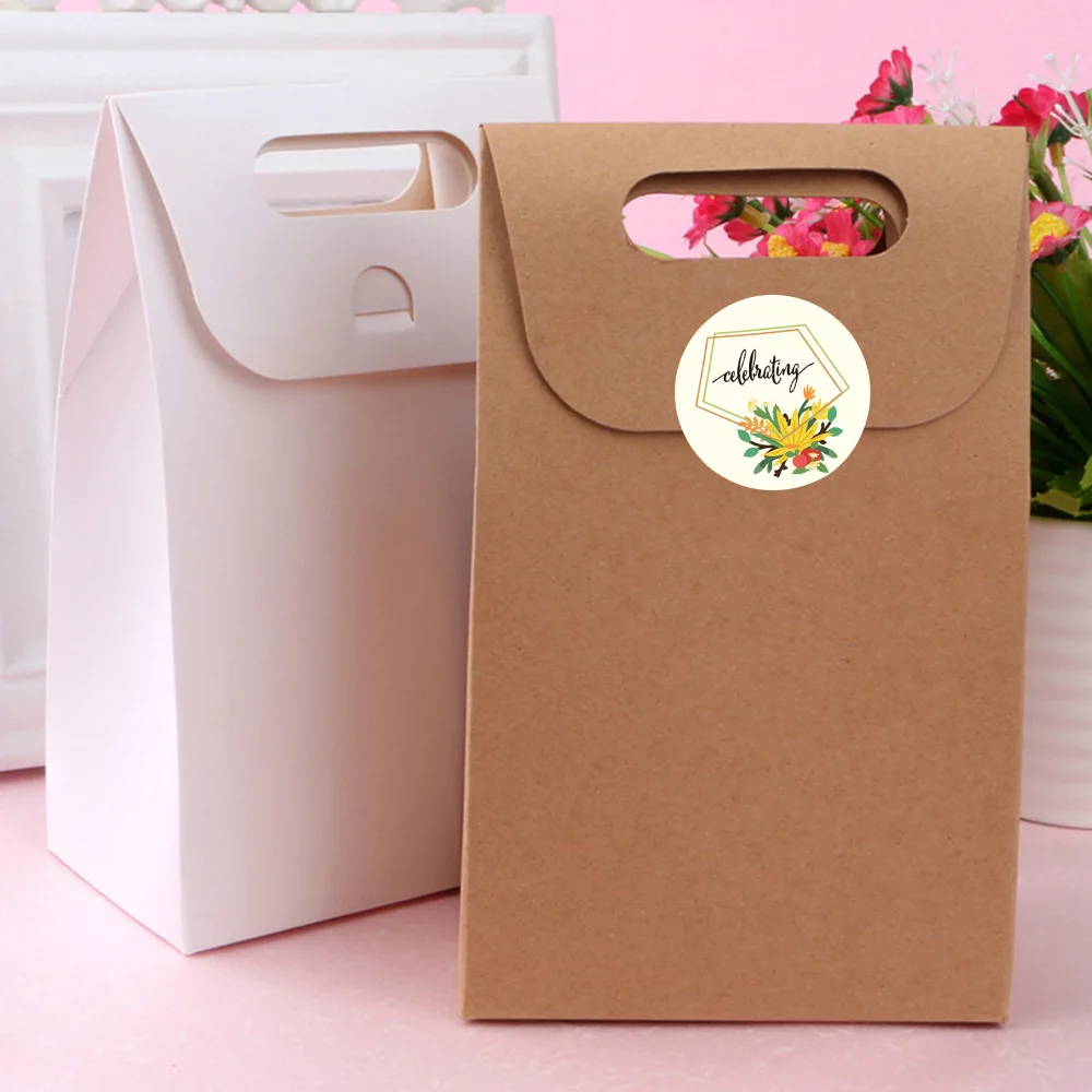 

4 Different DesignsThank You Stickers Flowers Pattern 1 Inch 500pcs/roll Festival Wedding Party Gift Decoration Seal Labels