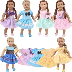 Принцесса длинная юбка на осень и зиму Fit 18 дюймов, принятые в США и 43 см для ухода за ребенком для мам, гиперреалистичный Пупс, аксессуары к платью, рождественский подарок для девочки