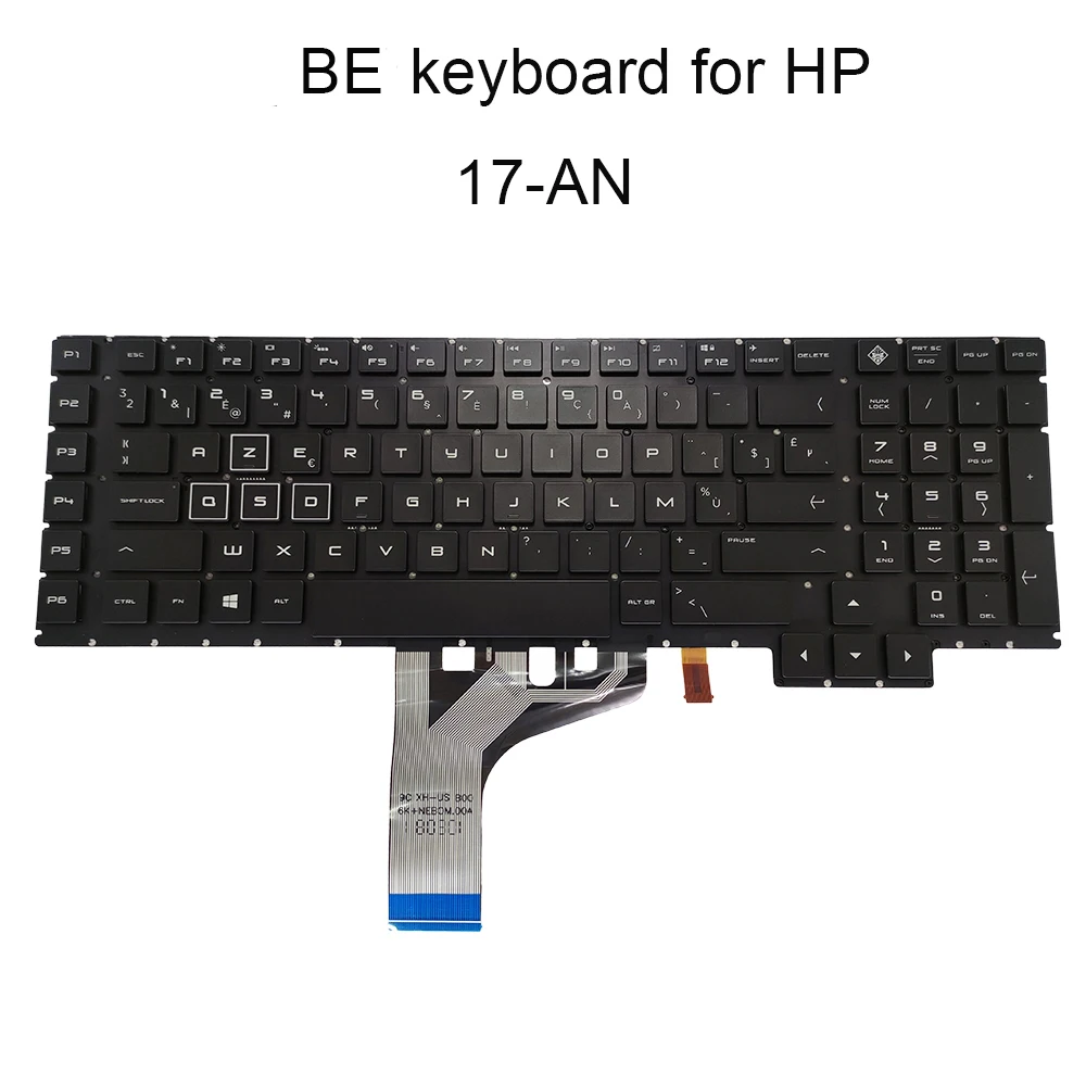 

Laptop UK GB RGB Backlit Keyboard For HP OMEN 17-AN 17-AN001CA 17-AN020CA Notebook PC Parts Colorful Backlit Keyboards Brand New