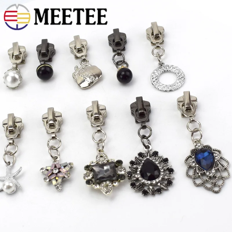 Meetee 5 шт. # искусственная головка для металлической молнии сделай сам куртки