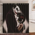 Водонепроницаемая занавеска для душа, занавеска для душа из полиэстера с 3D-принтом клоуна, шторка для ванной, домашний декор, предотвращает Подглядывание