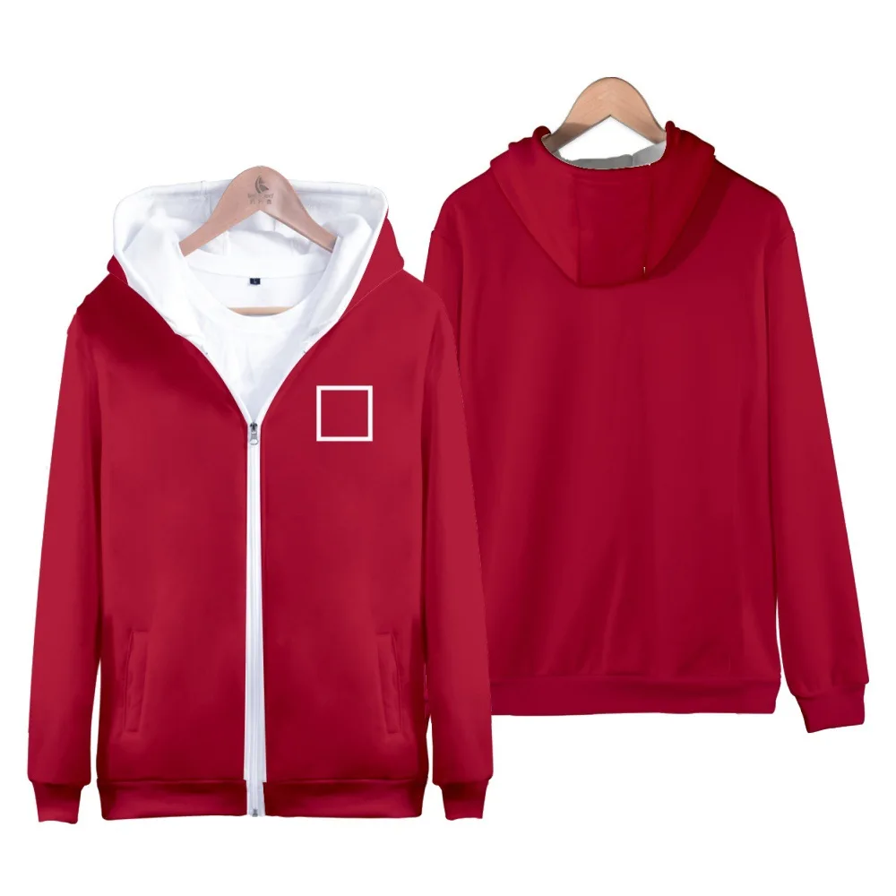 

Korean teleplay Squid game Li Zhengjae same sportswear 456 zipper hoodie coat jacket pants men and women plus size costume suit