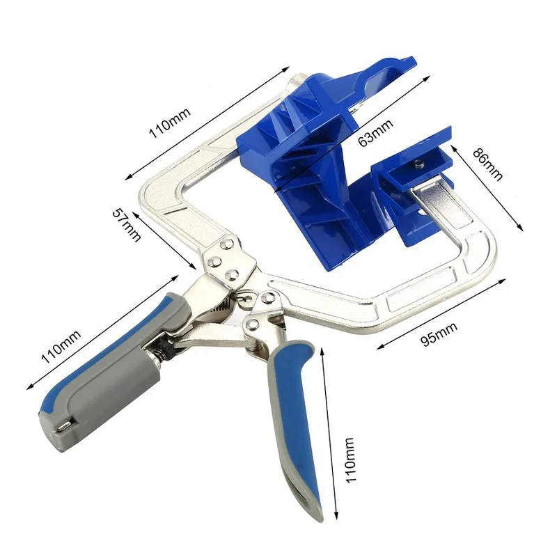 Woodworking Quick Clamp Pliers Auto-adjustable 90 Degree Corner T-Clamp Right Angle Fit Tool Frame Clip | Обустройство дома