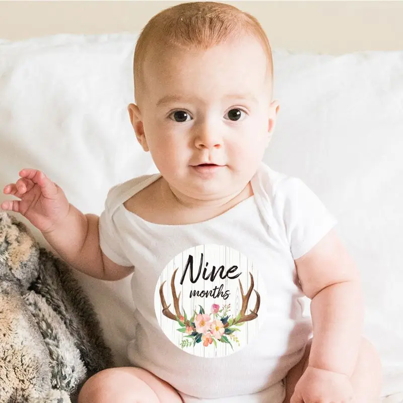 Первый год ежемесячный этап фотосъемки детские наклейки на живот 1 12 месяцев