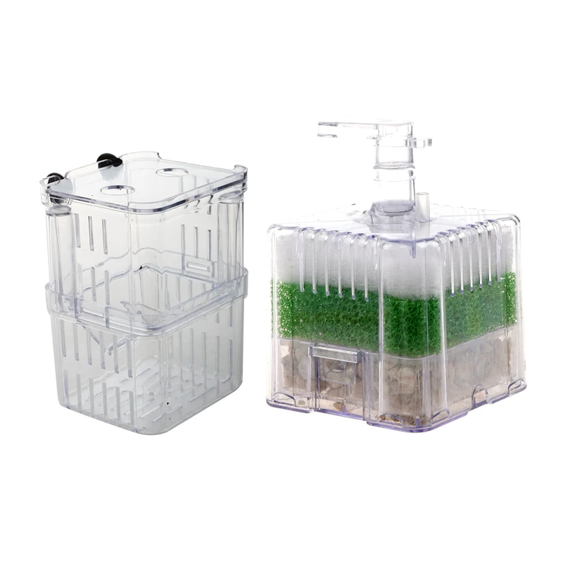 Прозрачный пластиковый фильтр в форме розничной формы для разведения рыб и фри
