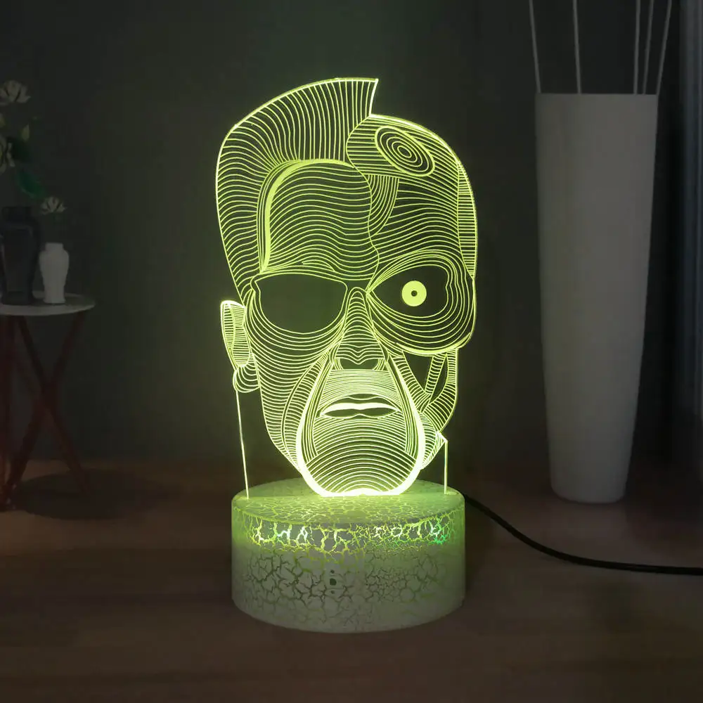 Джокер светодиодный ночной прикроватный светильник Америка Marvel злодей № 1 RGB