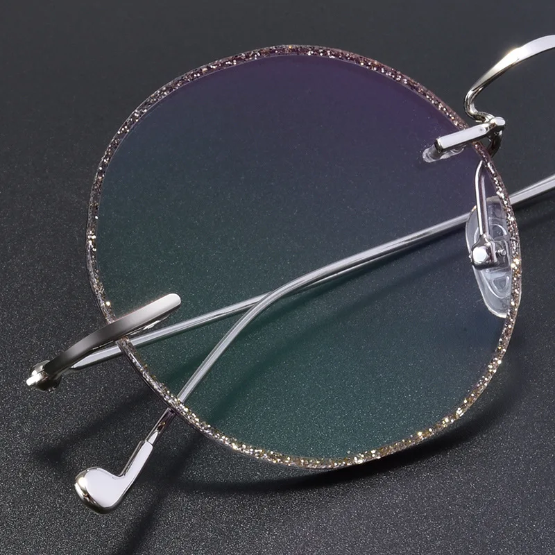 Круглые очки в оправе новые женские оптические Серебристые пудры Oculos очки Gafas Opticas Lesebrille очки