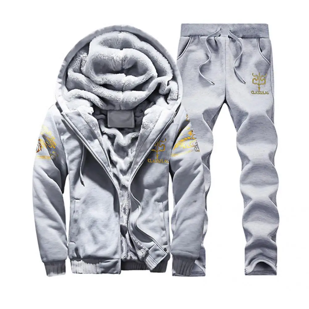 

Cardigan Casual Long Sleeve Jacket Suit Tracksuit Trousers Suit Thick for Work