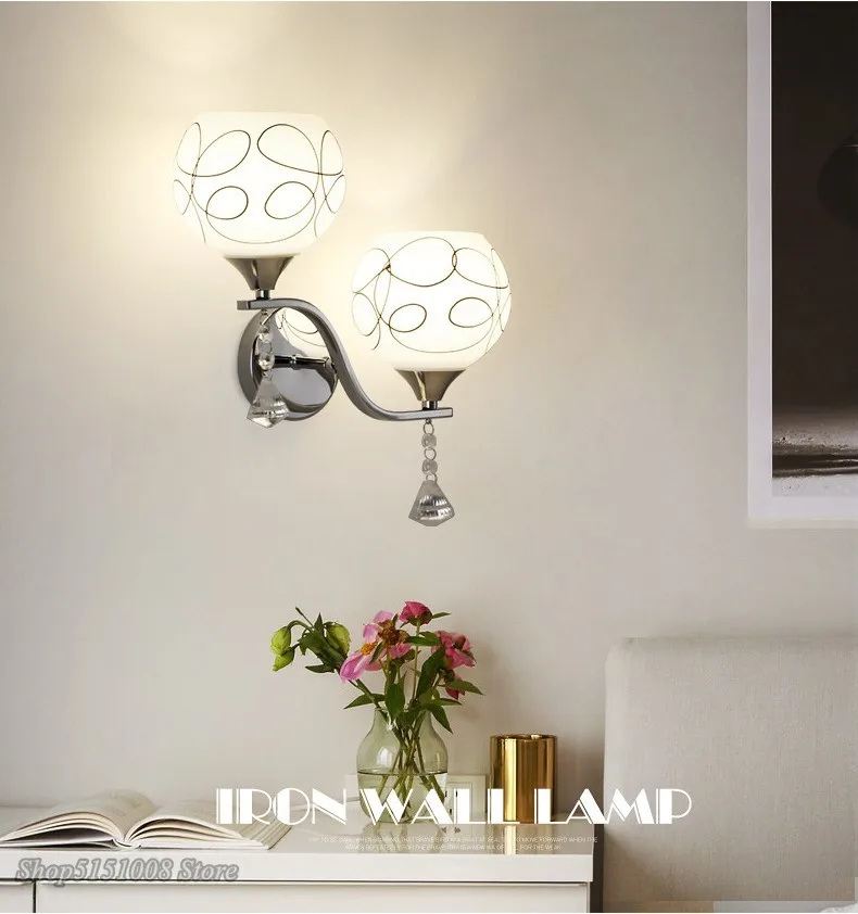 

Modern Home Wall Lamp Bedroom Living Room Decoration Led Crystal-lamps Bedside Lamps Reading Lamps Wall Mounted Wall Sconce