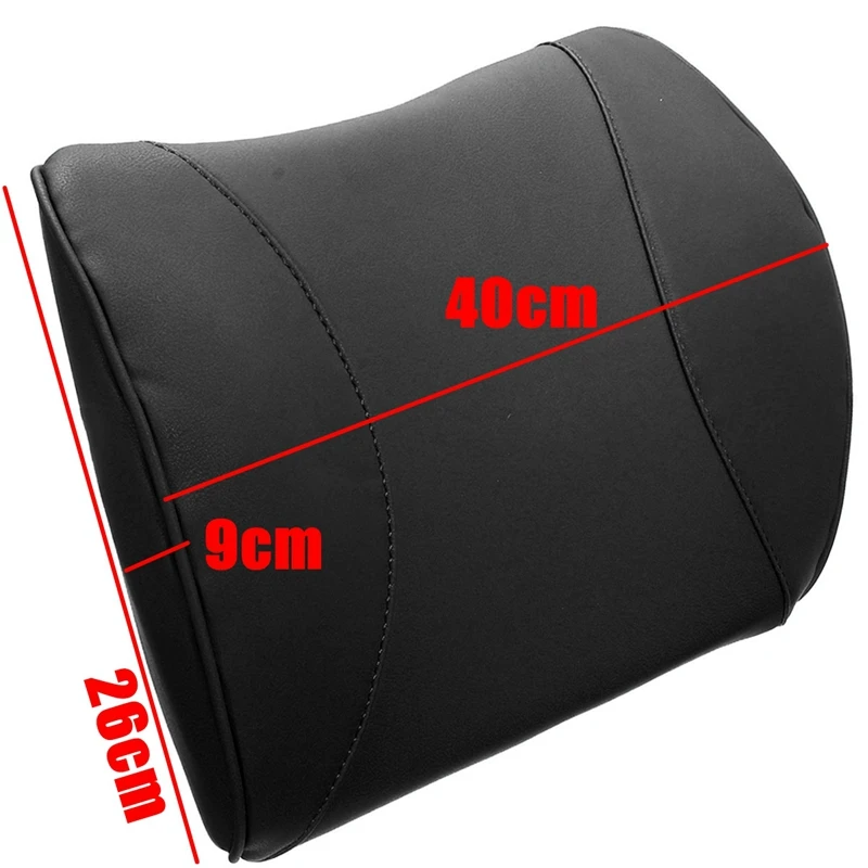

Soft Leather Memory Car Neck Pillow Seat Pillow Lumbar Support Massager Waist Cushion Pillow For Chairs Car Seat Relieve Pain