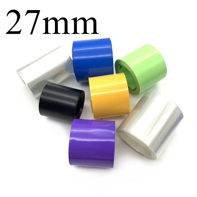 Термоусадочные трубки для литий ионных батарей ширина 27 мм 18650 дюйма|Кабельные